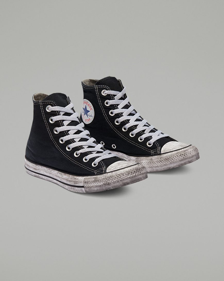Women's Converse Chuck Taylor All Star Canvas Smoke High Top Shoes Black / White | AU CE501G